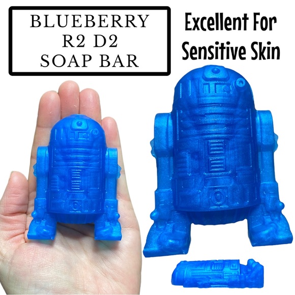 Effervescent Bubbles Other - 1 Bar, R2 D2 Blueberry, Handmade Soap ( PRICE IS FIRM ) Great Gift Idea!